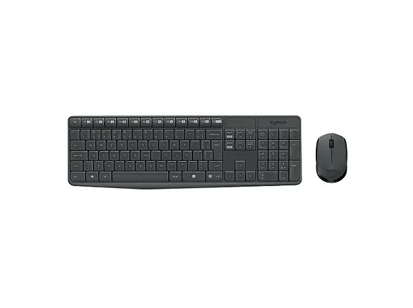 Kit Teclado e Mouse Logitech MK235 Preto sem fio 920-007903-C
