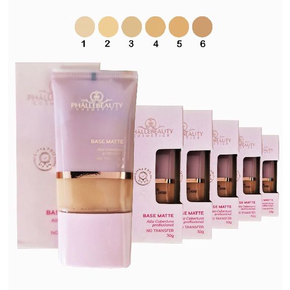 Base Matte Alta Cobertura - Phallebeauty