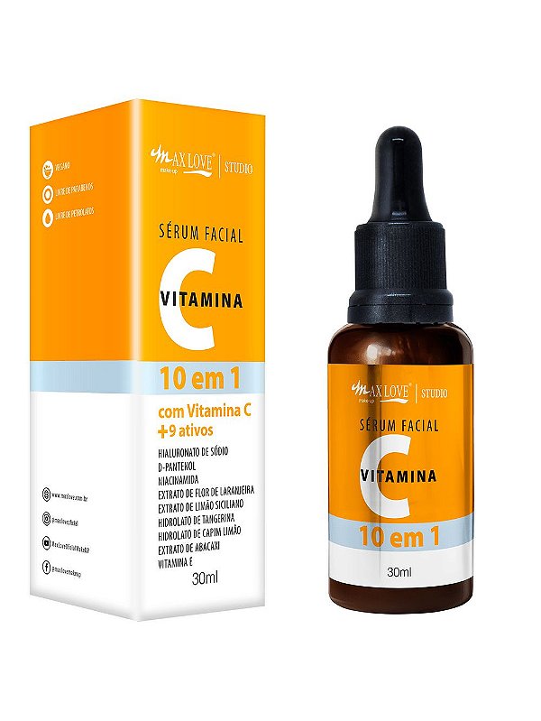 Sérum Facial  Vitamina C 10 em 1 - Max Love 30ML
