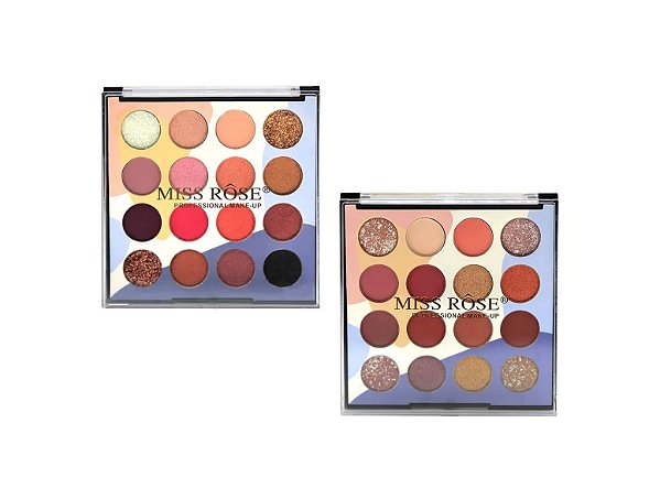 Paleta de Sombras 16 Cores Fashion - Miss Rôse