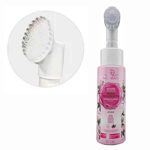 Mousse de Limpeza Micelar Rosa Mosqueta 150ML - Phállebeauty