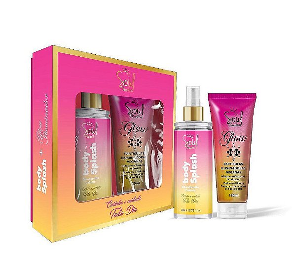 Kit Body Splash + Glow Iluminador - Soul Cosmeticos