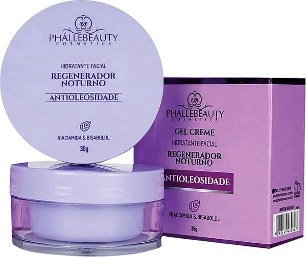 Gel Creme Hidratante Facial Regenerador Noturno Phállebeauty