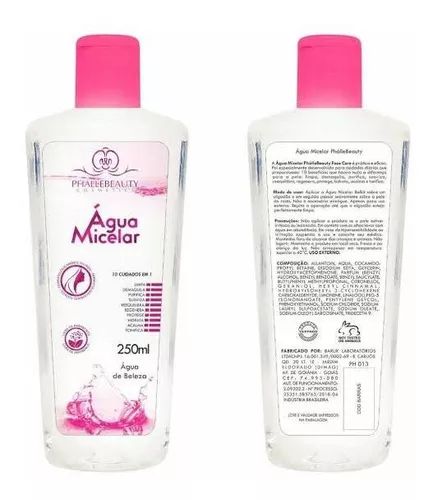 Água Micelar 10 em 1 PhalleBeauty - Limpeza, Hidratação e Cuidado Facial 250ml