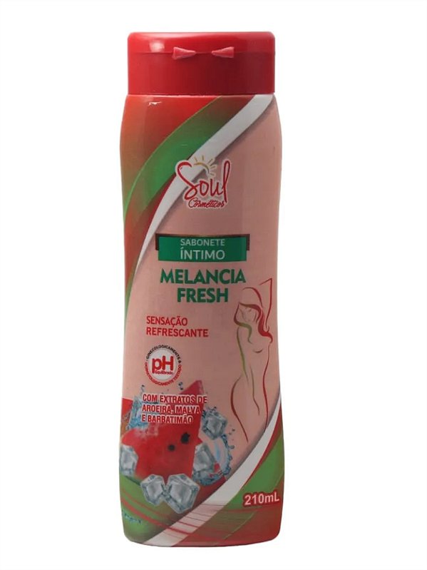 Sabonete Íntimo Refrescante Melancia Fresh 200ml - Soul Cosméticos