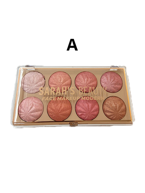 Paleta de Blush e Iluminador 8 Cores Baked Power - Sarah's Beauty