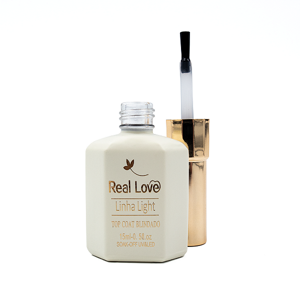 Top Coat Blindado Para Unhas Linha Light 15ml - Real Love