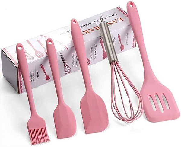 Kit Conjunto De Utensílios Silicone Com 5 Peças