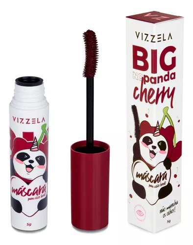 Máscara para Cílios Big No Panda Cherry Bordô - Vizzela