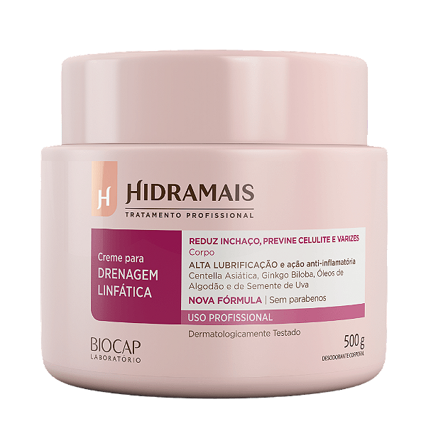 Creme Para Massagem Drenagem Linfática 500g-Hidramais Profissional