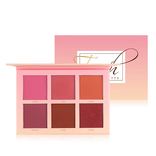 Paleta de Blush Touch 6 cores - Phállebeauty
