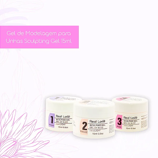 Gel de Modelagem para Unhas Sculpting Gel 15ml - Real Love
