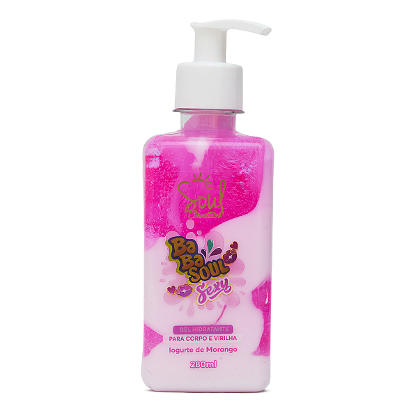 Gel Hidratante de Iogurte Morango para o Corpo e Virilha - Soul Cometicos