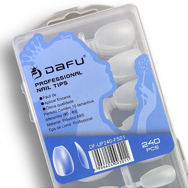 Unhas Postiças Amendoada Fosca 240 pçc - Dafu