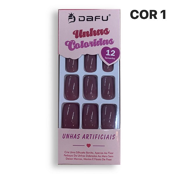 Unha Postiça c/ Adesivo Colante - Dafu