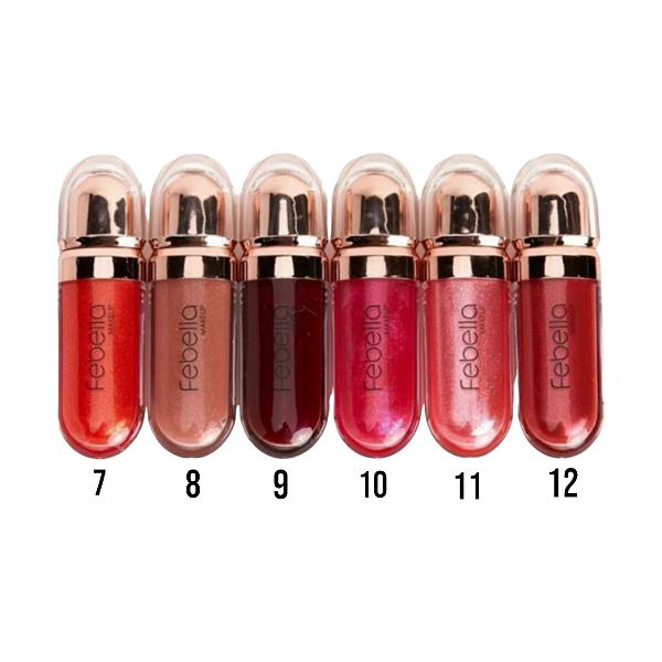 Gloss Labial Super Brilhante 3D - Febella B
