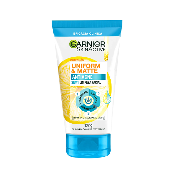 Limpeza facial 3 em 1 antiacne Garnier 150g