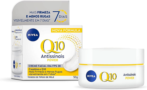 Creme Facial Nivea Q10 50g Antissinais Power Dia FPS 30