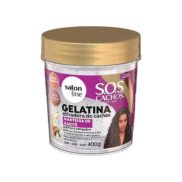 Gelatina Sos Cachos Manteiga De Karité 400g - Salon Line