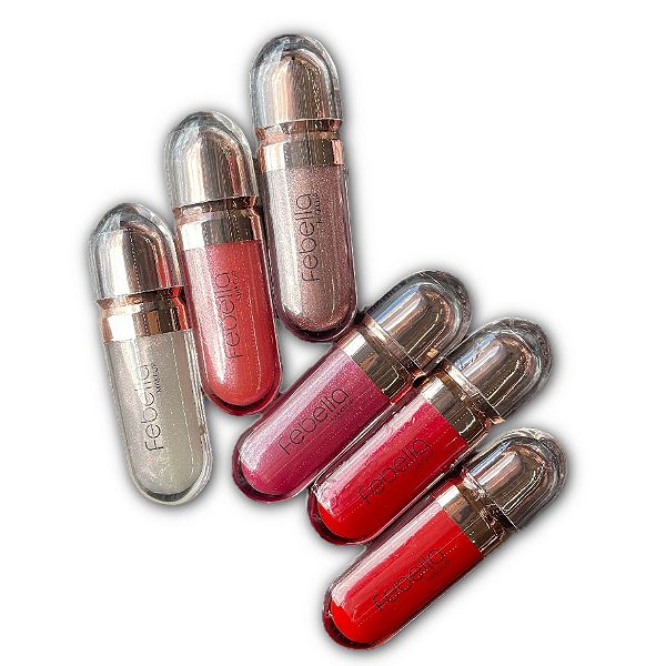Gloss Labial Super Brilhante 3D - Febella A