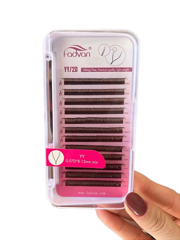 Cilios YY Fadvan 0.07 D MIX 8 ao 12mm