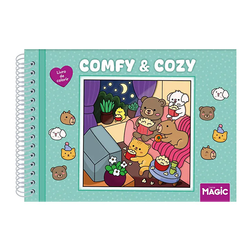 Comfy And Cozy Green - Livro De Colorir