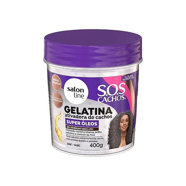 Gelatina Ativadora Super Óleos Sos Cachos Salon Line 400g