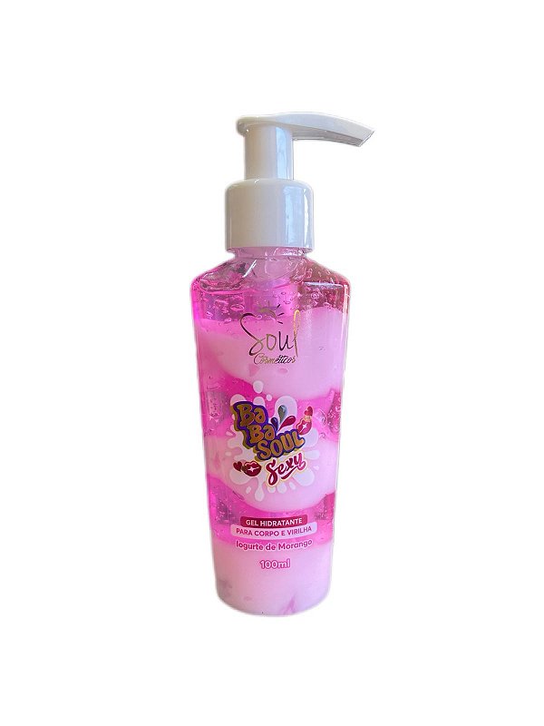 Gel Hidratante de Iogurte Morango para o Corpo e Virilha - Soul Cometicos 100ml