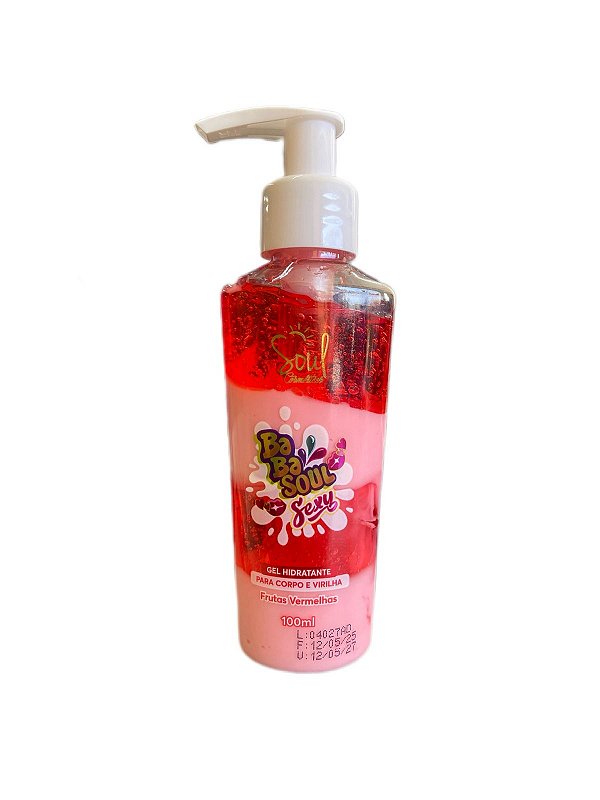 Gel Hidratante de Frutas Vermelhas para o Corpo e Virilha - Soul Cometicos 100ml