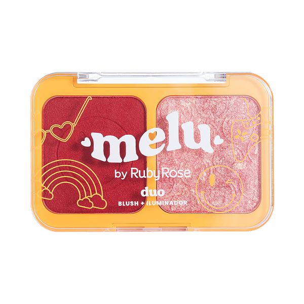 Duo Blush + Iluminador Garden Melu - Ruby Rose