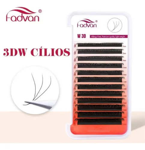Cílios Fadvan 3d W Volume Egípcio 0.07d Mix 8-14mm