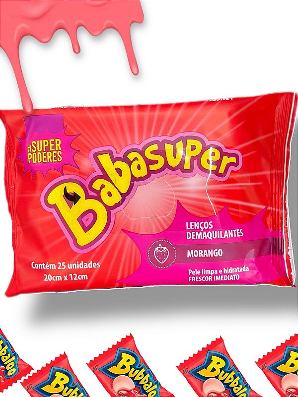 Lenço Demaquilante Babasuper Morango - Super Poderes