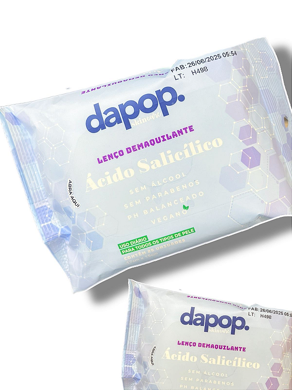 Lenço Demaquilante Ácido Salicílico  - Dapop