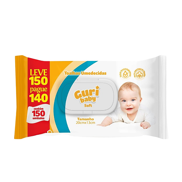 Toalha Umedecida Soft Guri Baby 150und