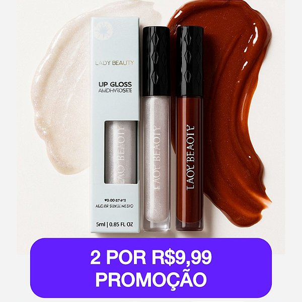 Lip Gloss Snow Glow Vitamina Maçã + Lip Gloss Mocha Mousse - Lady Beauty