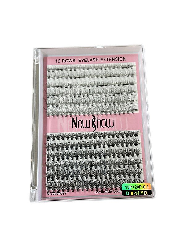 Cilios Postiços Tufinho D -Mix 9-14 (10P +20P) - 0.1- New Show