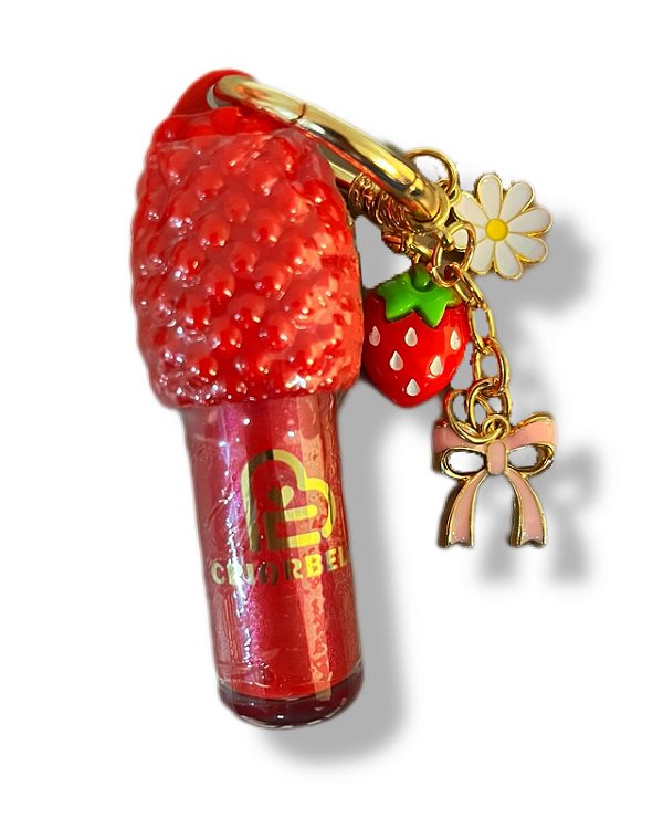Lip Oil Morango com Chaveiro -  Criar Belle