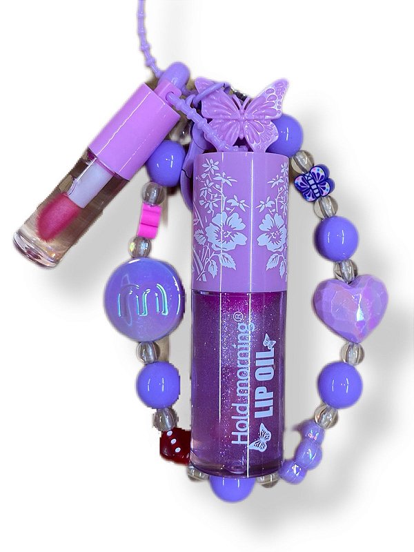 Gloss e Brilho Labial Chaveiro e Pulseira MinMin - Hold Morning
