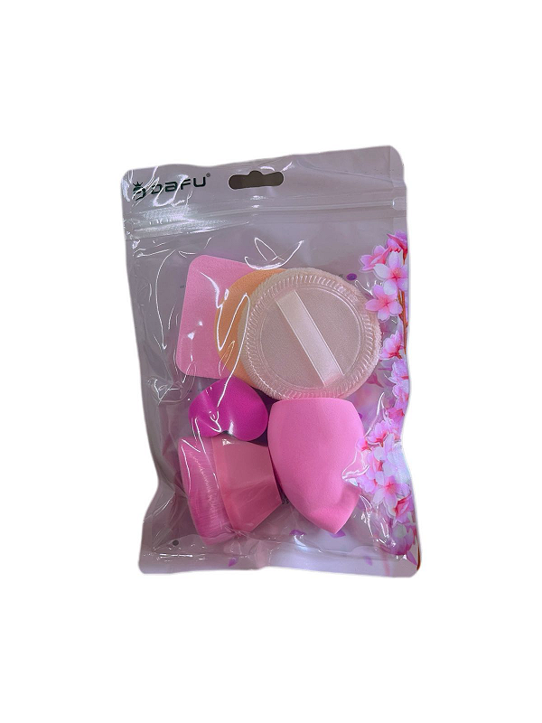 Kit 5 Esponjas, pincel hexagonal - Dafu