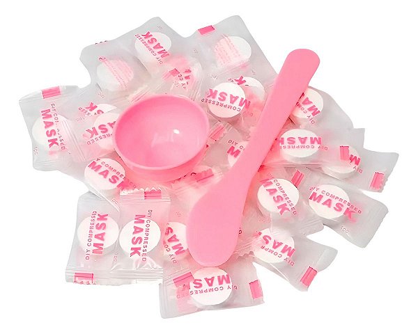 Kit 23 Máscaras Faciais Desidratada + Mini Tigela E Espátula - Dafu