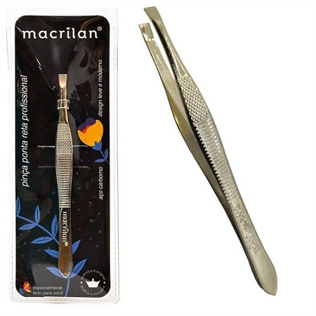 Pinça PI-2 profissional com ponta reta - Macrilan