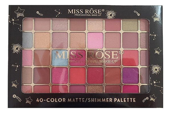 Paleta de Sombras Matte /Shimmer 40 cores - Miss Rôse