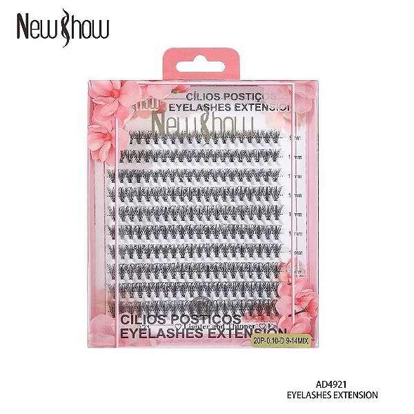 Cilios Postiços Tufinho D -Mix 9-14 20P 0.10- New Show