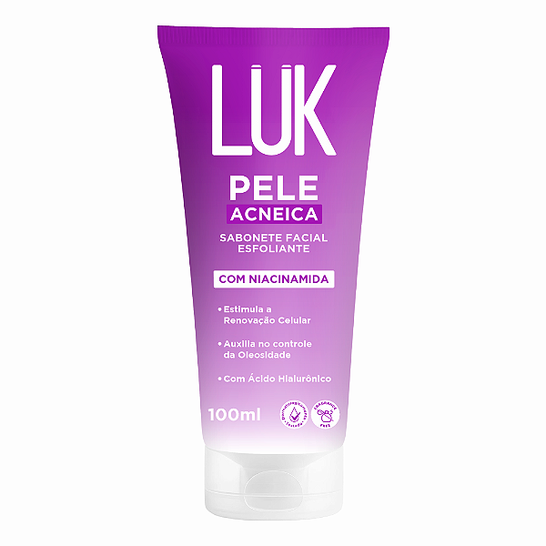 Sabonete Facial Pele Acneica 100ml - Luk Makeup