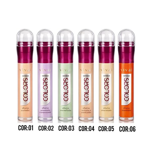 Corretivo Coloridos para Camuflagem - Vivai