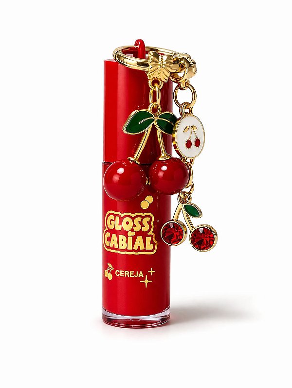 Lip Gloss Com Chaveiro Cherry Cereja - Miss Victory