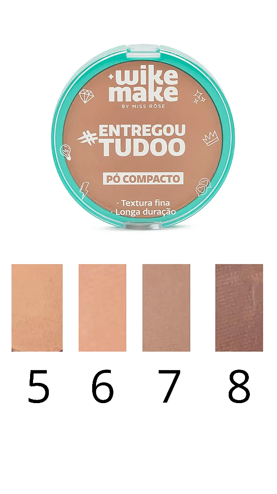 Pó Compacto Entregou Tudo Wike Make - Miss Rôse