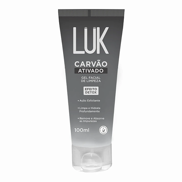 Gel Facial de Limpeza Carvão Ativado 100ml - Luk Makeup