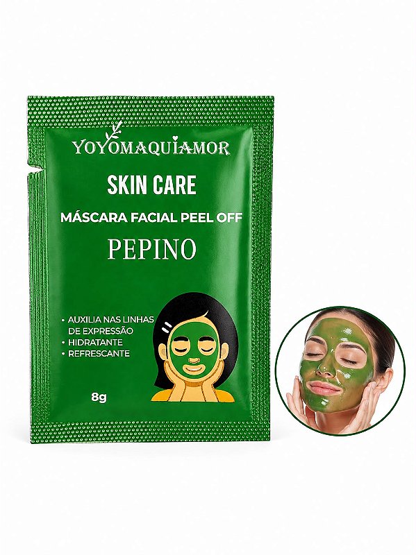 Máscara Facial Skin Care - Yoyo Maquiamor Pepino