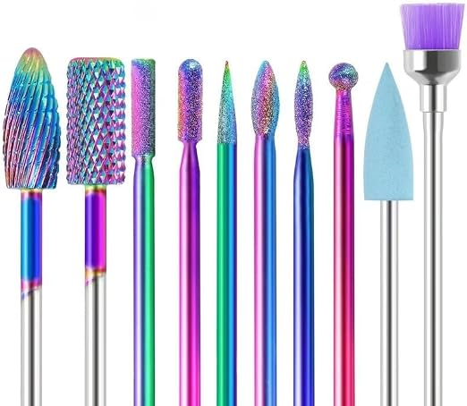 Kit 10 Brocas Tungstenio Diamantada lixamento modelagem e acabamento